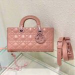 Dior Women Lady D-Joy Bag Rose Des Vents Cannage Calfskin with Diamond Motif - Imagen 2