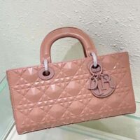 Dior Women Lady D-Joy Bag Rose Des Vents Cannage Calfskin with Diamond Motif (1)