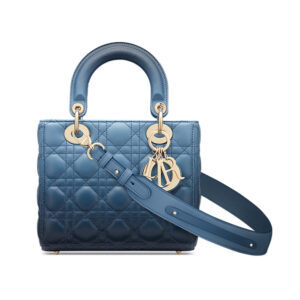 Dior Women Lady Dior my Abcdior Bag Lndigo Gradient Cannage Lambskin-Blue