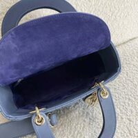 Dior Women Lady Dior my Abcdior Bag Lndigo Gradient Cannage Lambskin-Blue (1)