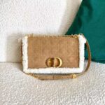 Dior Women Large 30 Montaigne Soft Bag Camel-Colored Shearling - Image 2