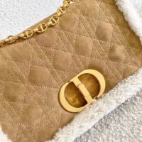 Dior Women Large 30 Montaigne Soft Bag Camel-Colored Shearling (1)