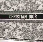 Dior Women Large Dior Book Tote Blue Toile De Jouy Flowers Embroidery - Image 10