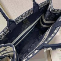 Dior Women Large Dior Book Tote Blue and White Cornely-Effect Embroidery (1)