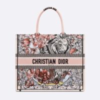 Dior Women Large Dior Book Tote Multicolor La Force Embroidery (1)