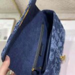 Dior Women Large Dior Caro Bag Blue Dior Flowers Cannage Denim - Image 9