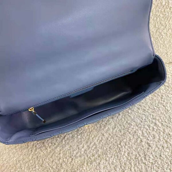 Dior Women Large Dior Caro Bag Lndigo Blue Gradient Cannage Lambskin (8)