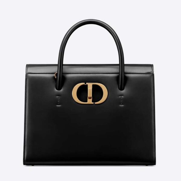 Dior Women Large ST Honoré Tote Black Box Calfskin (1)
