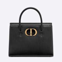 Dior Women Large ST Honoré Tote Black Grained Calfskin (1)