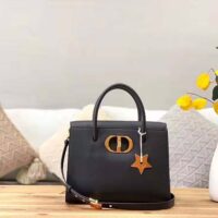 Dior Women Large ST Honoré Tote Black Grained Calfskin (1)