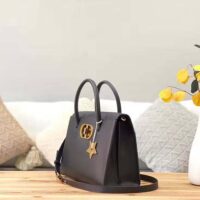 Dior Women Large ST Honoré Tote Black Grained Calfskin (1)