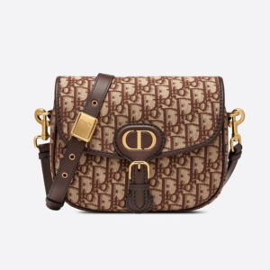 Dior Women Medium Dior Bobby Bag Brown Dior Oblique Jacquard