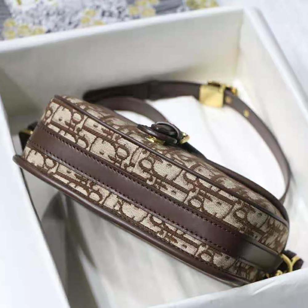 Dior Women Medium Dior Bobby Bag Brown Dior Oblique Jacquard