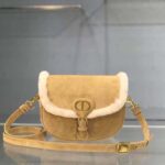 Dior Women Medium Dior Bobby Bag Camel-Colored Shearling - Image 2