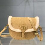 Dior Women Medium Dior Bobby Bag Camel-Colored Shearling - Image 3