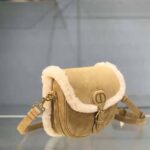 Dior Women Medium Dior Bobby Bag Camel-Colored Shearling - Image 4