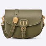 Dior Women Medium Dior Bobby Bag Cedar Green Box Calfskin Flap Closure