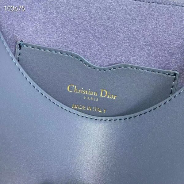 Dior Women Medium Dior Bobby Bag Denim Blue Box Calfskin Flap Closure (1)