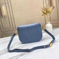 Dior Women Medium Dior Bobby Bag Denim Blue Box Calfskin Flap Closure (8)