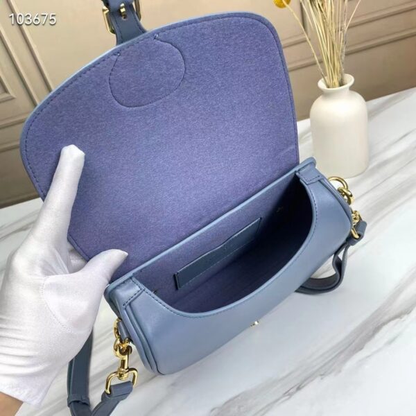 Dior Women Medium Dior Bobby Bag Denim Blue Box Calfskin Flap Closure (2)