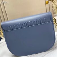 Dior Women Medium Dior Bobby Bag Denim Blue Box Calfskin Flap Closure (8)