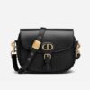 Dior Women Medium Dior Bobby Bag Grained Calfskin with Whipstitched Seams-Black