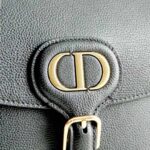 Dior Women Medium Dior Bobby Bag Grained Calfskin with Whipstitched Seams-Black - Image 9