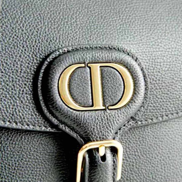 Dior Women Medium Dior Bobby Bag Grained Calfskin with Whipstitched Seams-black (10)