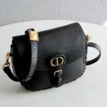 Dior Women Medium Dior Bobby Bag Grained Calfskin with Whipstitched Seams-Black - Image 3