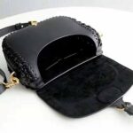 Dior Women Medium Dior Bobby Bag Grained Calfskin with Whipstitched Seams-Black - Image 6