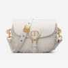 Dior Women Medium Dior Bobby Bag Grained Calfskin with Whipstitched Seams-White