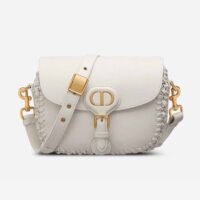 Dior Women Medium Dior Bobby Bag Grained Calfskin with Whipstitched Seams-white (1)