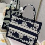 Dior Women Medium Dior Book Tote Blue Cornely-Effect Embroidered Calfskin - Image 6