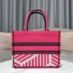 Dior Women Medium Dior Book Tote Bright Blue and Pink D-Jungle Pop Embroidery - Image 4