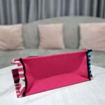 Dior Women Medium Dior Book Tote Bright Blue and Pink D-Jungle Pop Embroidery - Image 5