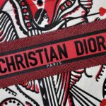 Dior Women Medium Dior Book Tote Latte Multicolor Cupidon Embroidery – Image 9