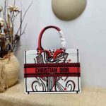 Dior Women Medium Dior Book Tote Latte Multicolor Cupidon Embroidery – Image 4