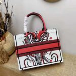 Dior Women Medium Dior Book Tote Latte Multicolor Cupidon Embroidery – Image 5