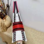 Dior Women Medium Dior Book Tote Latte Multicolor Cupidon Embroidery – Image 7