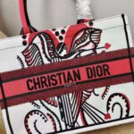 Dior Women Medium Dior Book Tote Latte Multicolor Cupidon Embroidery – Image 8