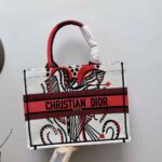Dior Women Medium Dior Book Tote Latte Multicolor Cupidon Embroidery – Image 6