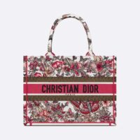 Dior Women Medium Dior Book Tote Multicolor Butterfly Embroidery (1)