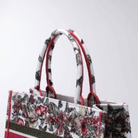 Dior Women Medium Dior Book Tote Multicolor Butterfly Embroidery (1)