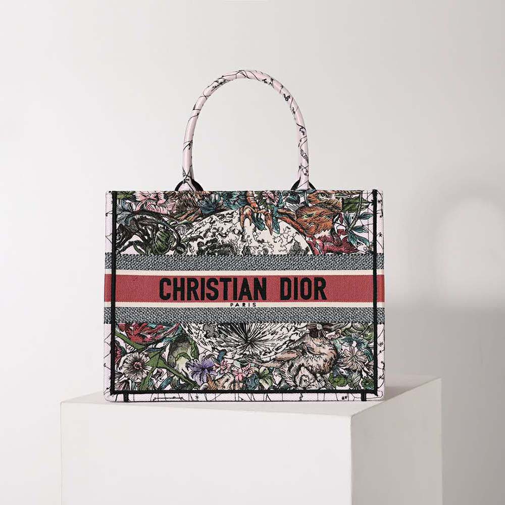 Dior Women Medium Dior Book Tote Multicolor Dior Constellation Embroidery