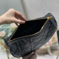 Dior Women Medium Dior Vibe Hobo Bag Black Cannage Lambskin (1)