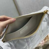 Dior Women Medium Dior Vibe Hobo Bag White Cannage Lambskin (1)