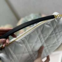 Dior Women Medium Dior Vibe Hobo Bag White Cannage Lambskin (1)