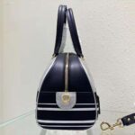 Dior Women Medium Dior Vibe Zip Bowling Bag Black and Silver Padded Dior Etoile Calfskin - Image 6