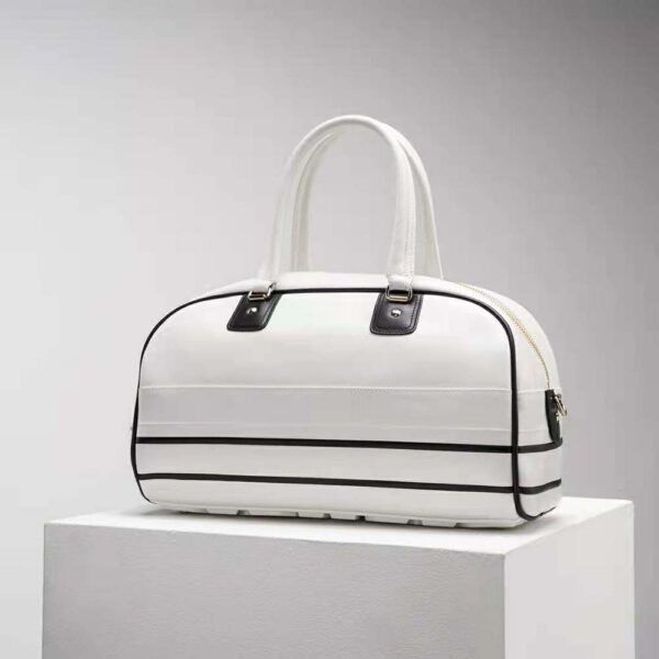 Dior Women Medium Dior Vibe Zip Bowling Bag White Smooth Calfskin (3)