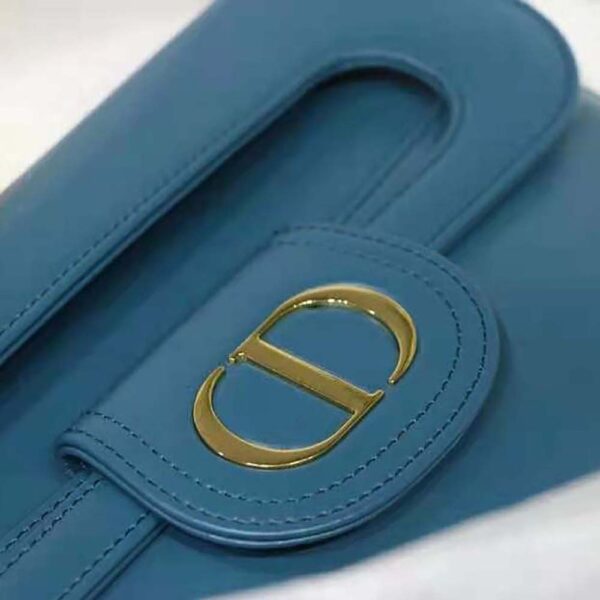 Dior Women Medium Diordouble Bag Deep Ocean Blue Smooth Calfskin (5)